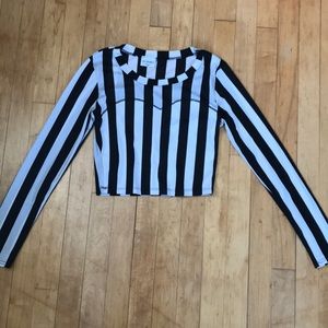 LA: HEARTS striped festival crop top